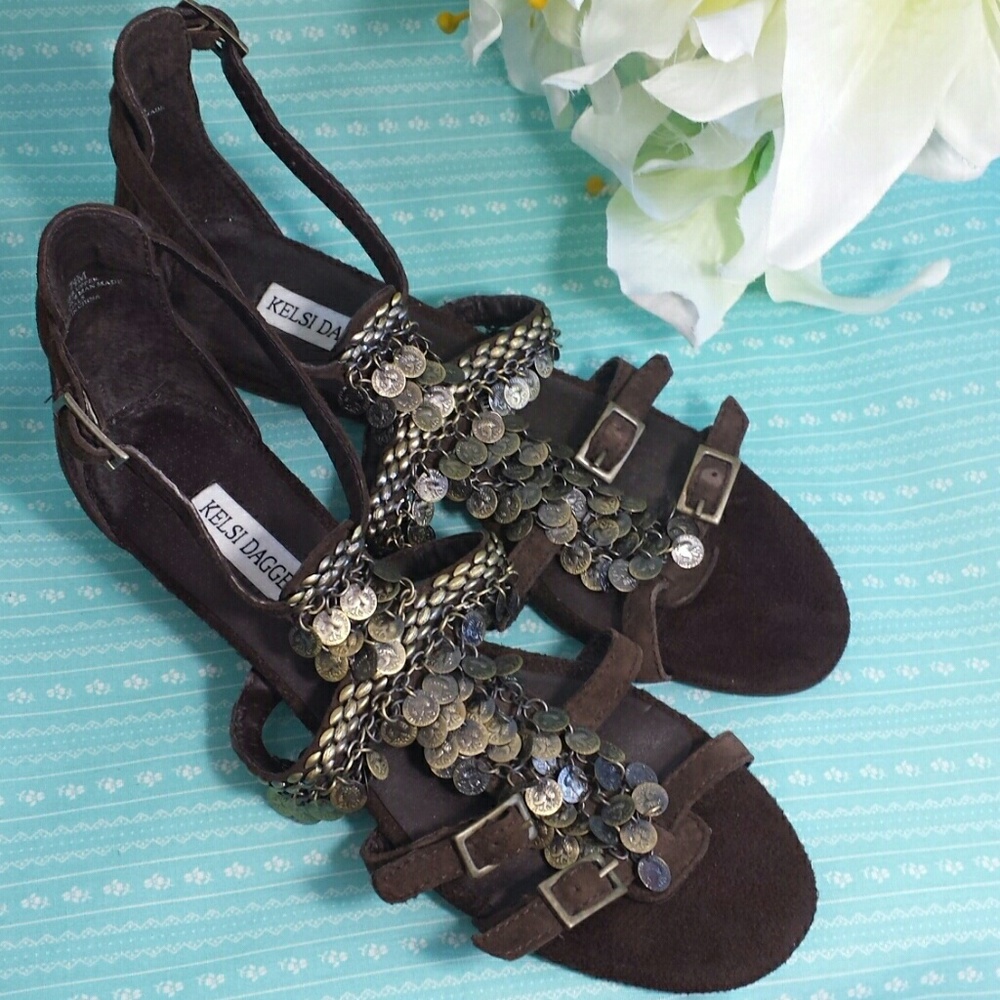 Kelsi Dagger leather/man-made Gladiator Sandals